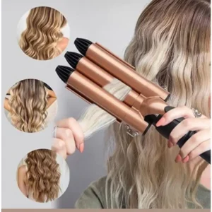 Fer à onduler 3 tubes professionnel pour vagues naturelles